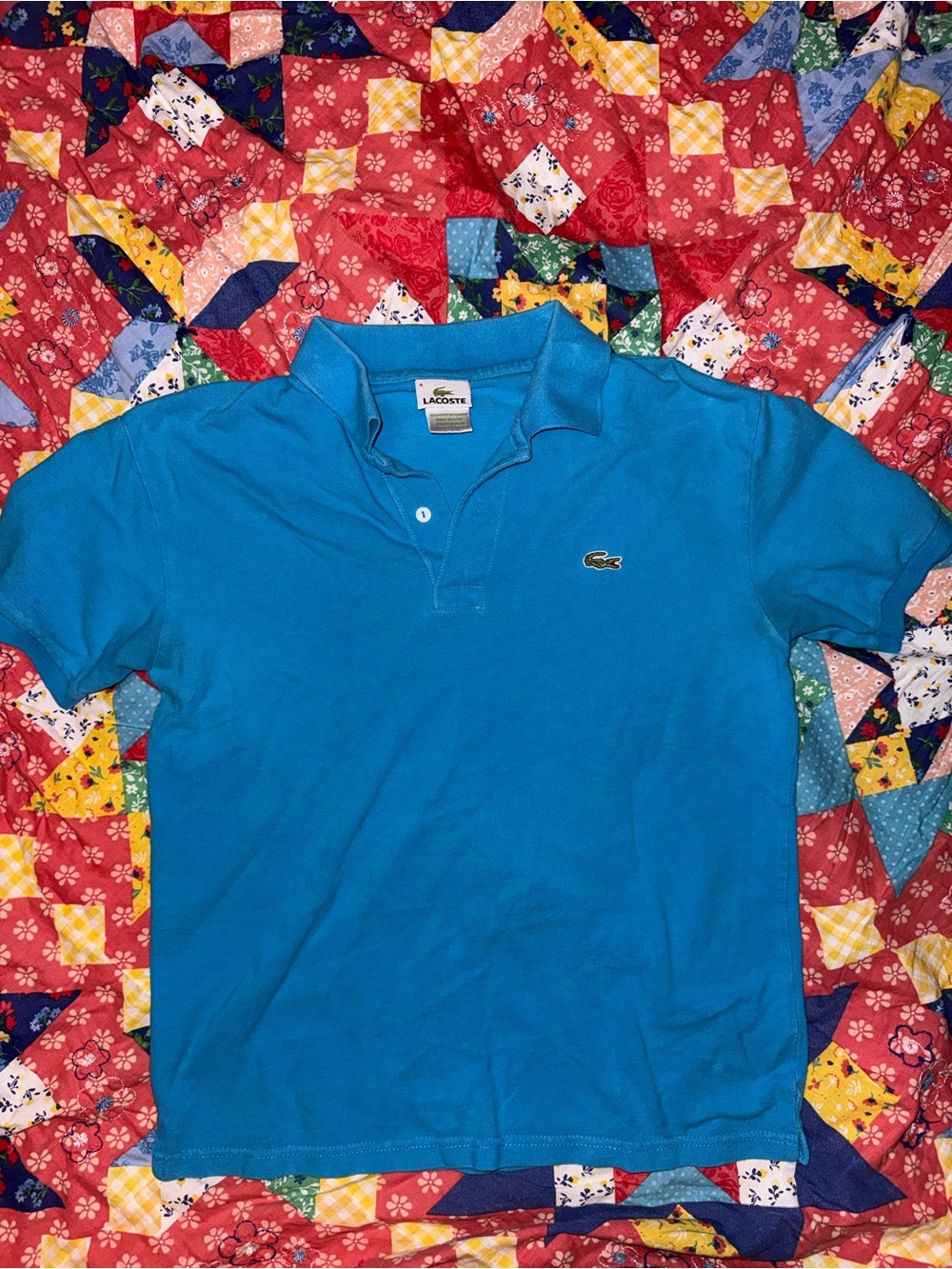 Lacoste Men's Bright Turquoise Polo with Crocodile Logo